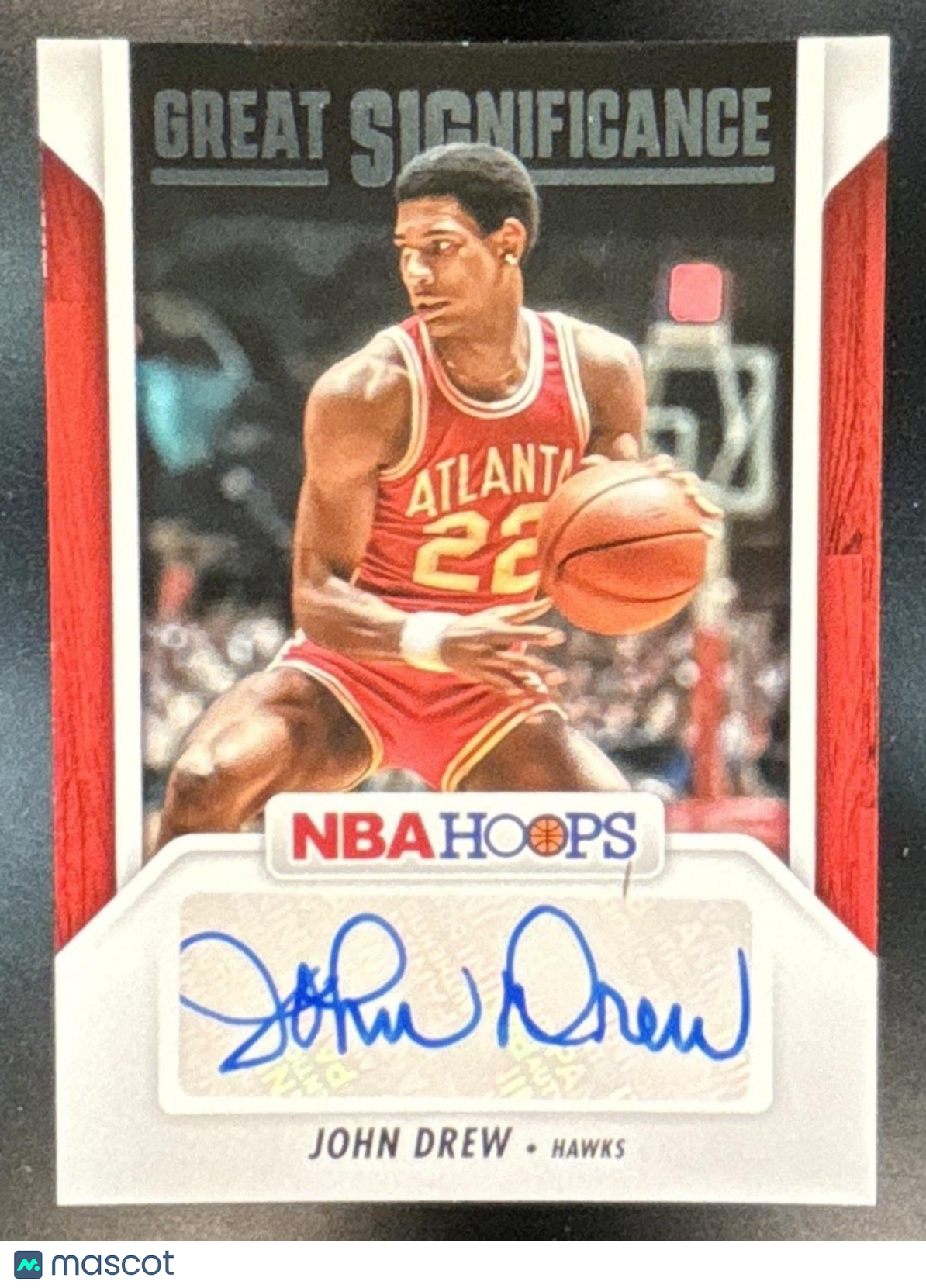 2024-25 Panini Hoops John Drew Great SIGnificance #GS-JDH Auto Atlanta Hawks