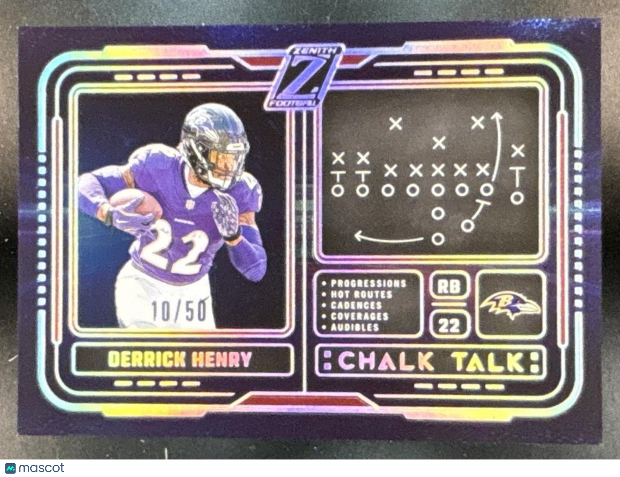 2024 Panini Zenith Derrick Henry Chalk Talk Red /50 #23 Baltimore Ravens