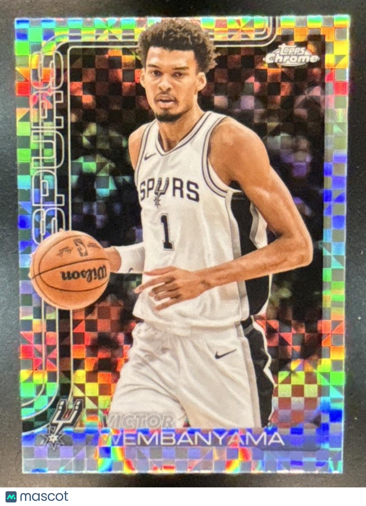 2025-26 Topps Chrome Victor Wembanyama X-Fractor #221 San Antonio Spurs
