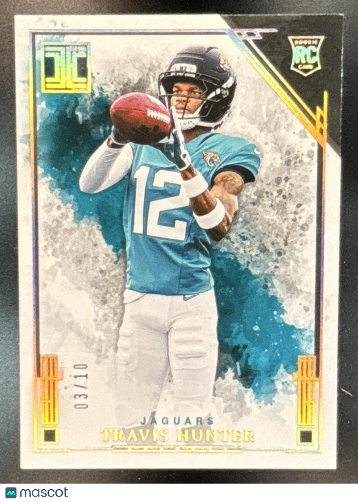 2025 Panini Impeccable Travis Hunter Gold /10 #71 RC Jacksonville Jaguars