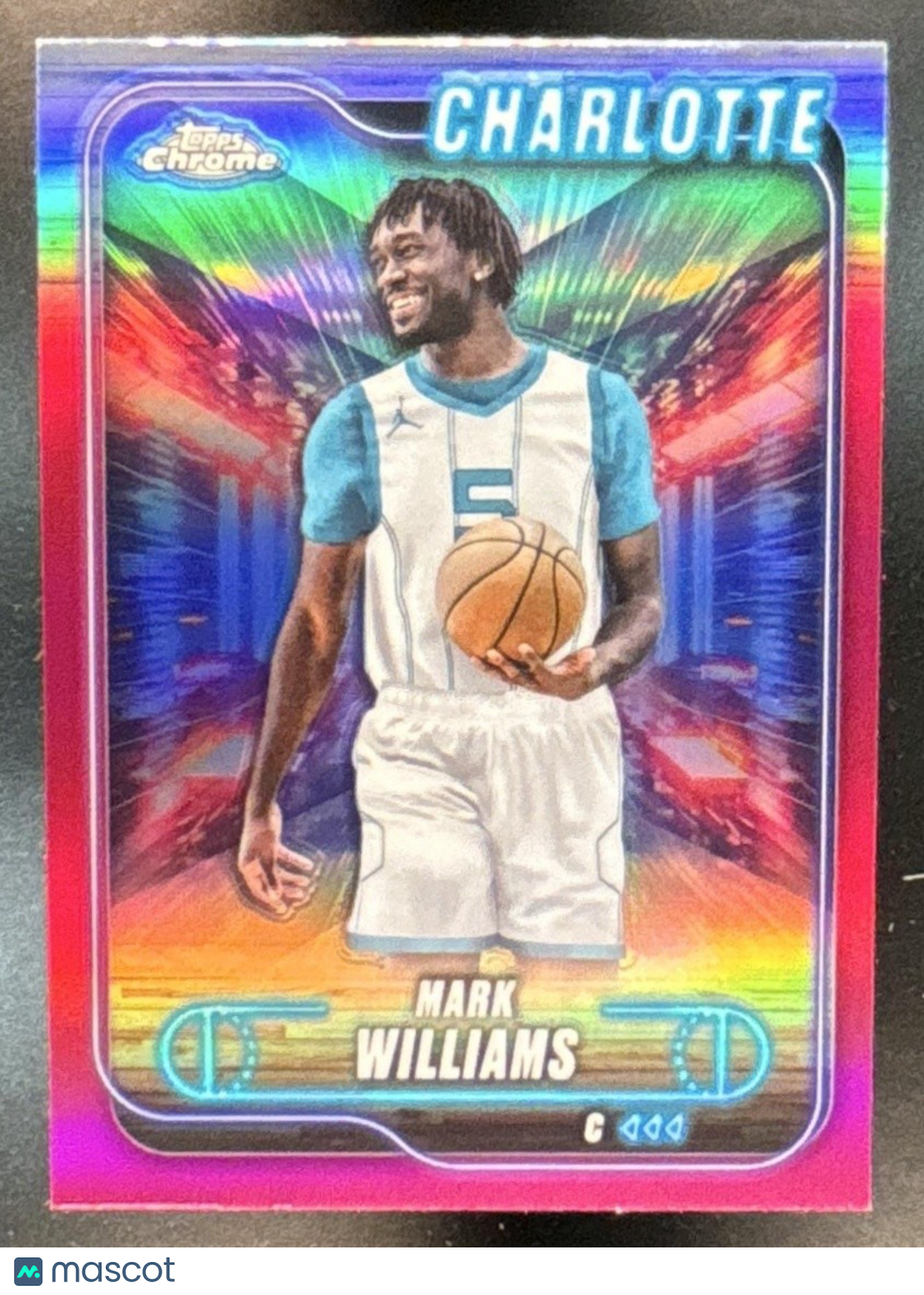 2024-25 Topps Chrome Mark Williams Prism Refractor #78 Charlotte Hornets