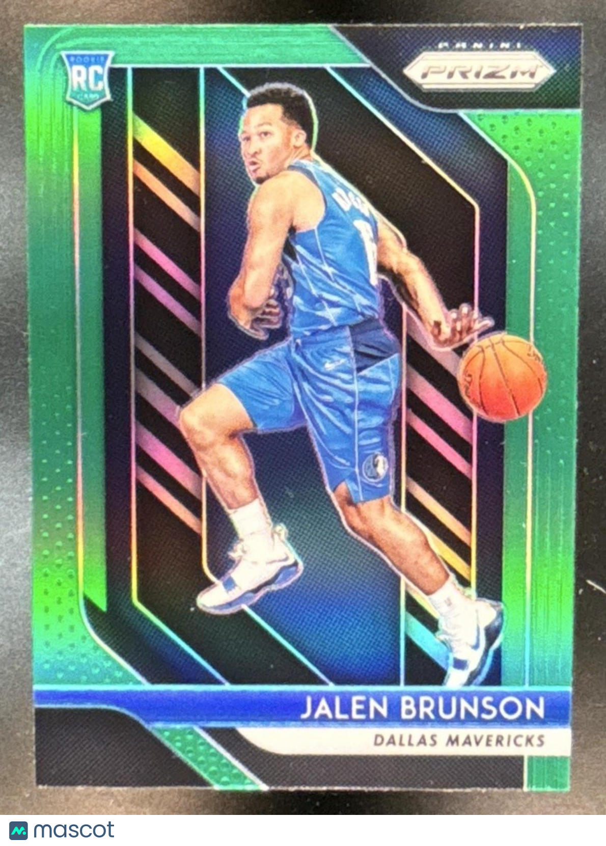 2018-19 Panini Prizm Jalen Brunson Prizms Green #250 RC Dallas Mavericks