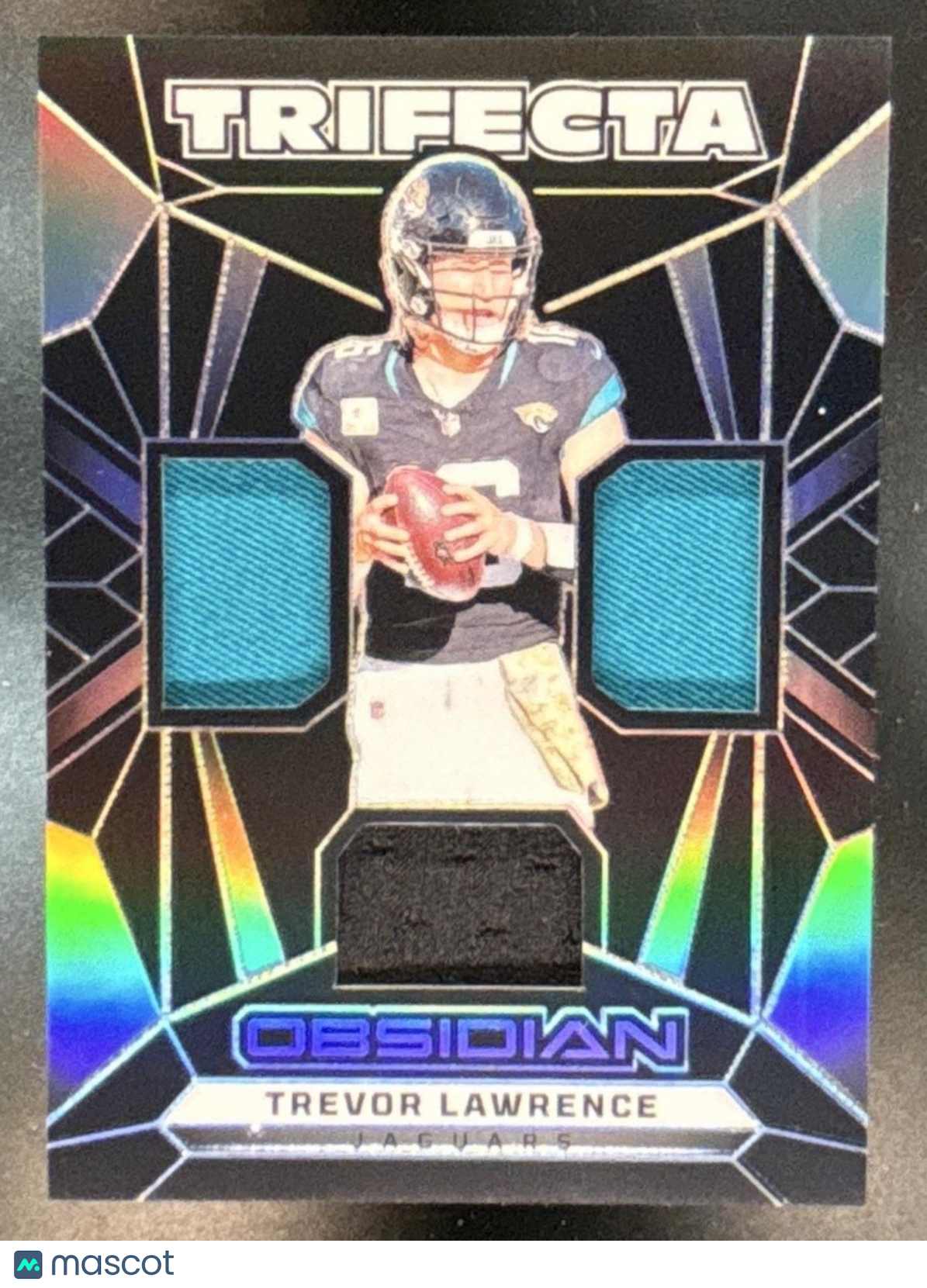 2024 Panini Obsidian Trevor Lawrence Trifecta Swatches #TS-TLE MEM Jaguars