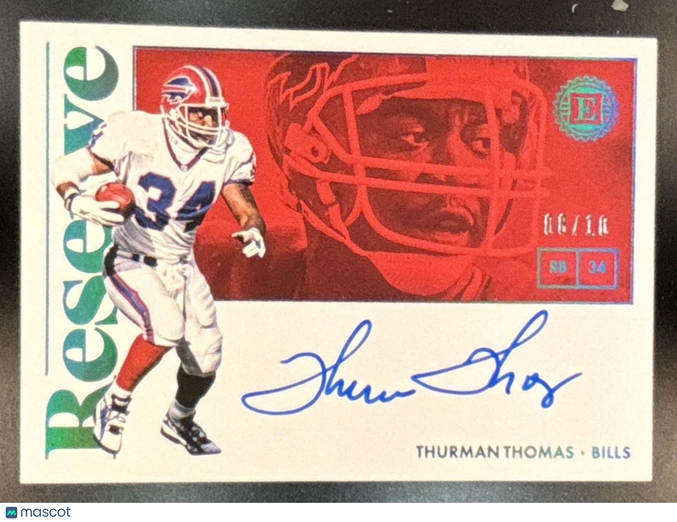 2017 Panini Classics Thurman Thomas Canton Collections Auto /10 Buffalo Bills