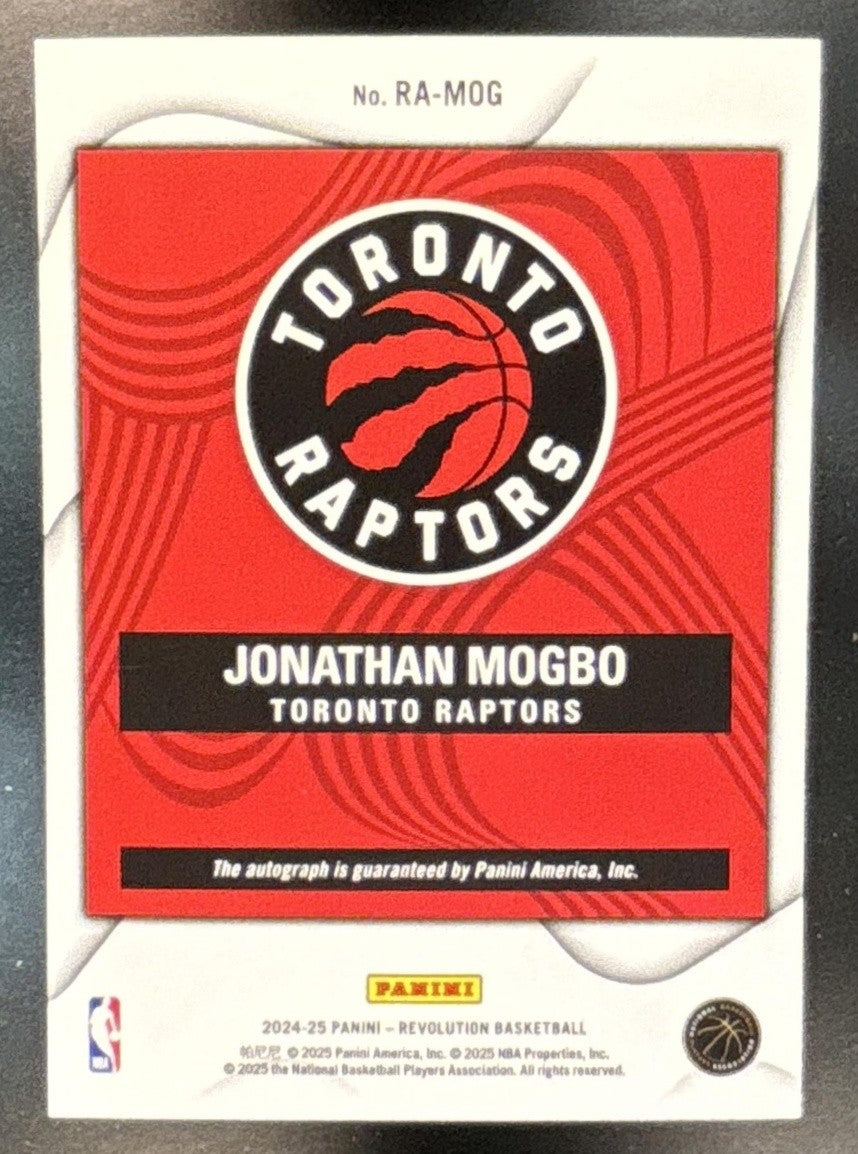 2024-25 Panini Revolution Jonathan Mogbo Rookie Auto #RA-MOG RC Toronto Raptors