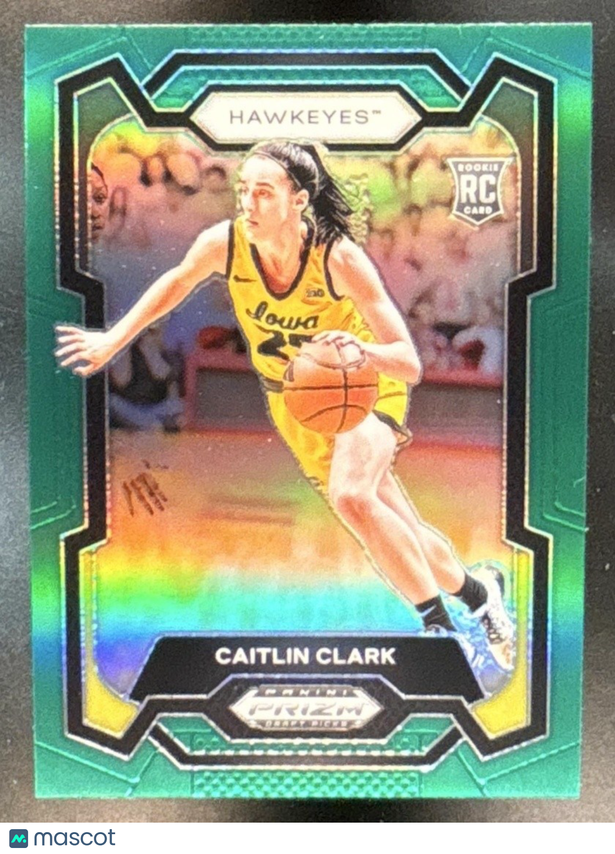 2024 Panini Prizm Draft Picks Collegiate Caitlin Clark Green #57b RC VAR