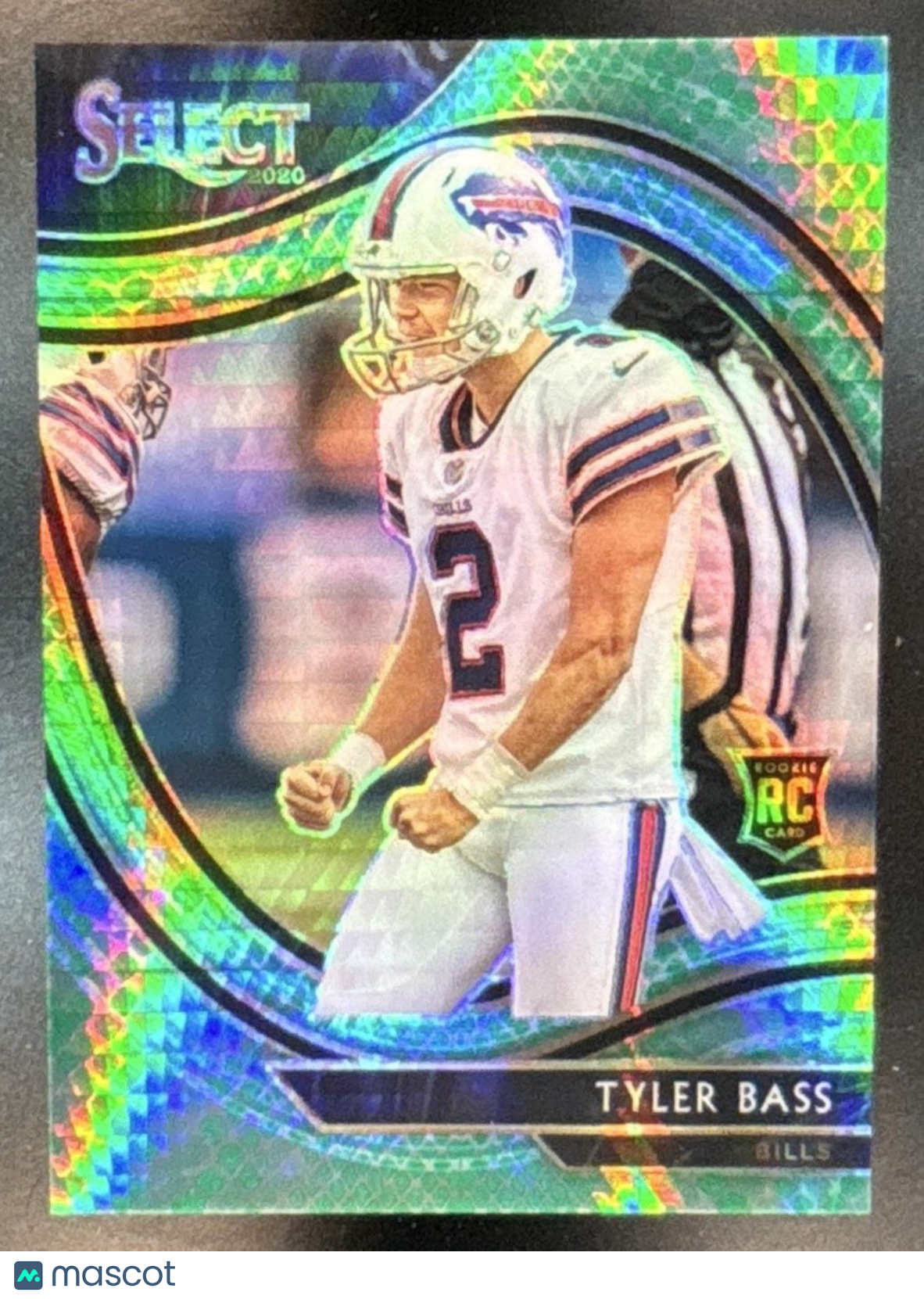 2020 Panini Select Tyler Bass Dragon Scale Prizm /67 #389 RC Buffalo Bills