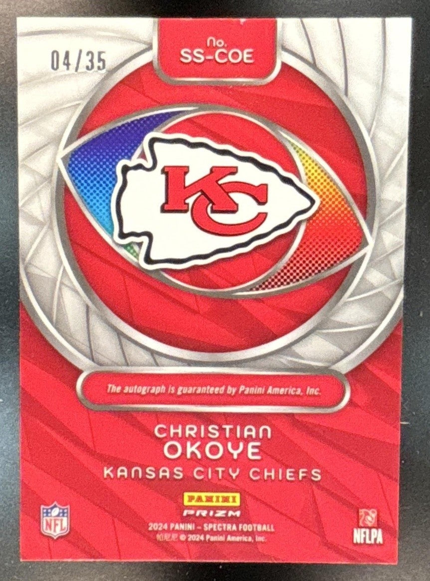 2024 Spectra Christian Okoye Spectral Signatures Spectris 4/35 Auto Chiefs
