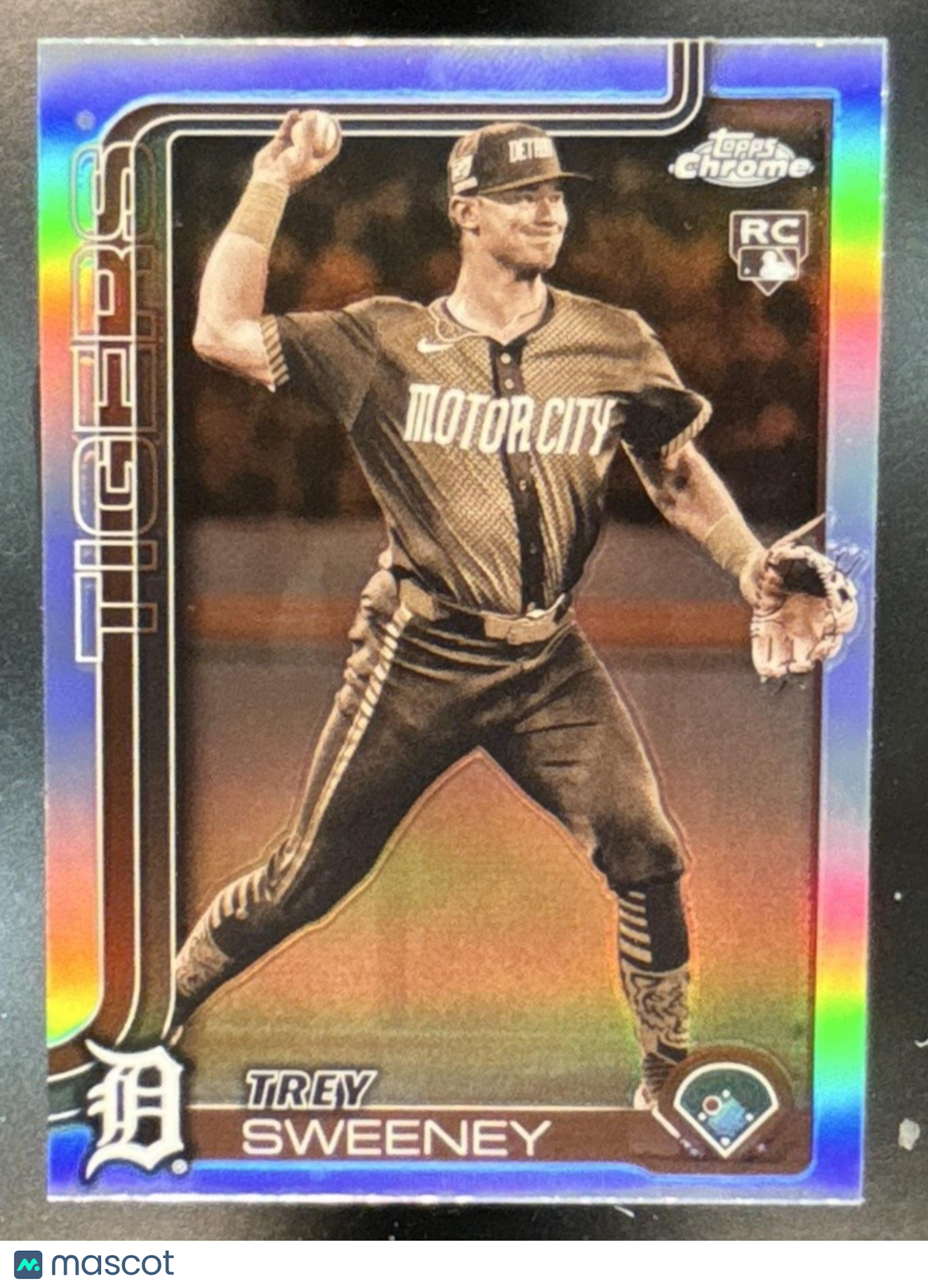 2025 Topps Chrome Trey Sweeney Sepia Refractor #6 RC Detroit Tigers