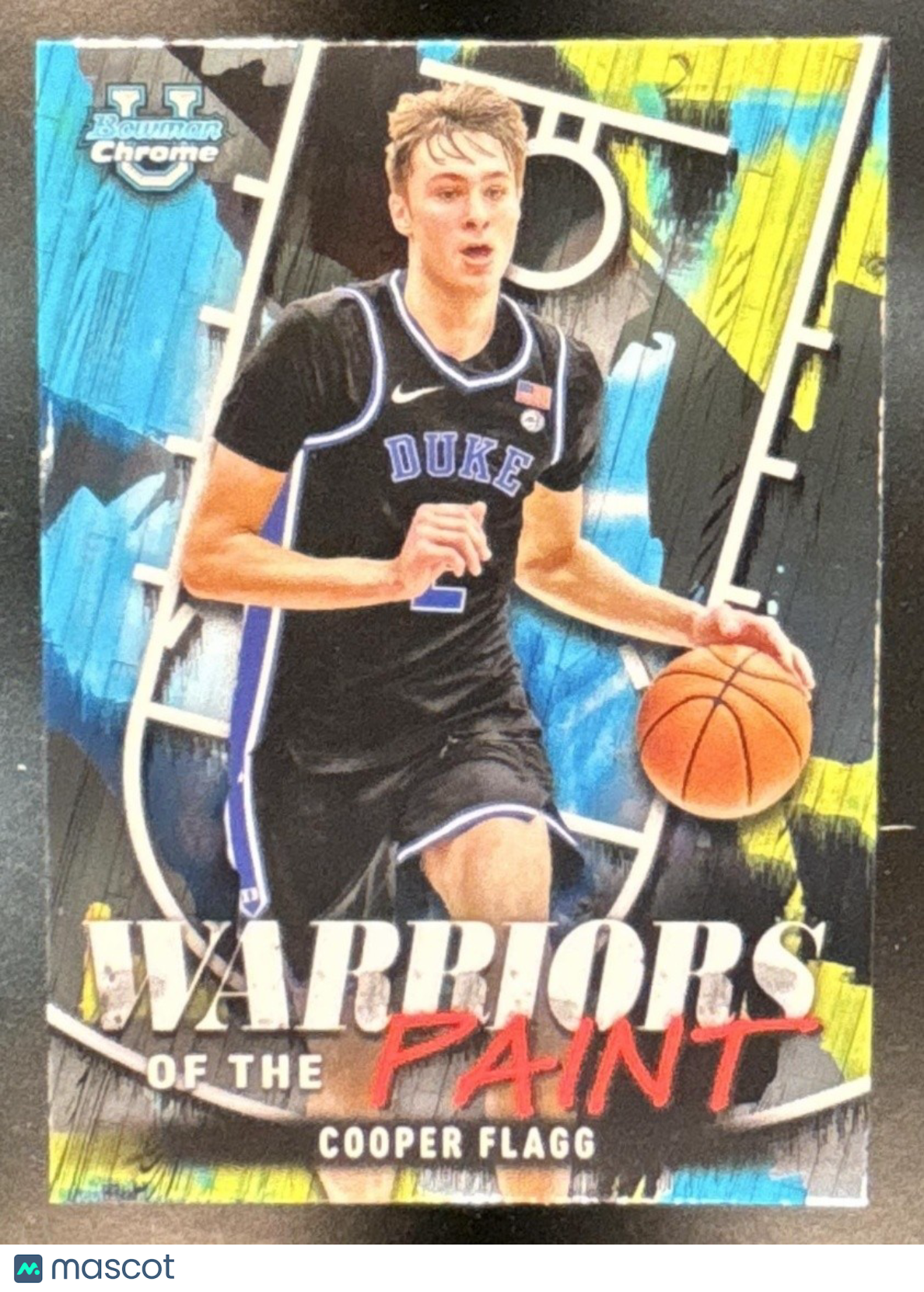 2024-25 Bowman Chrome University Cooper Flagg Warriors of the Paint Blue Devils