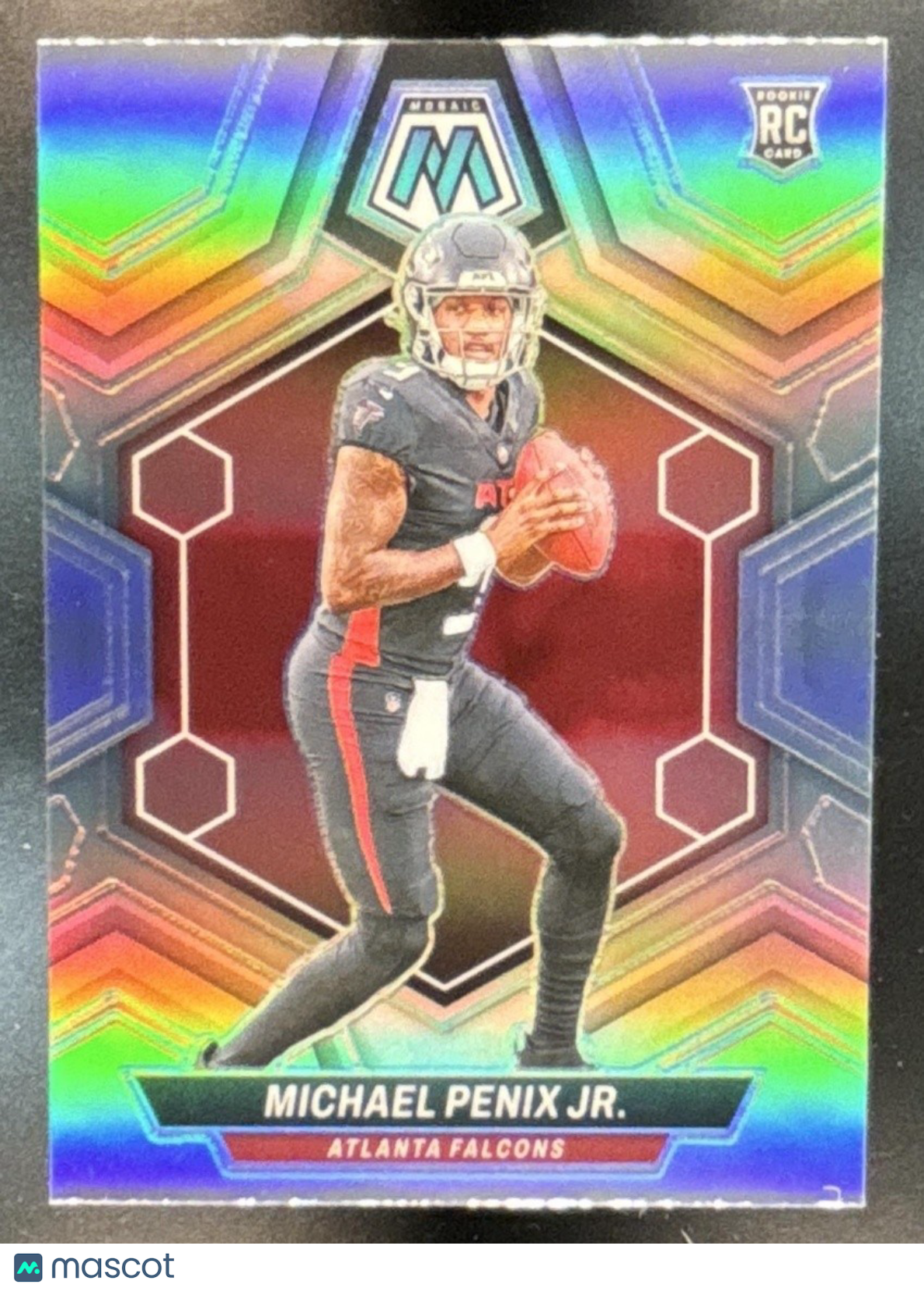 2024 Panini Mosaic Michael Penix Jr. Silver Prizm #308 RC Atlanta Falcons