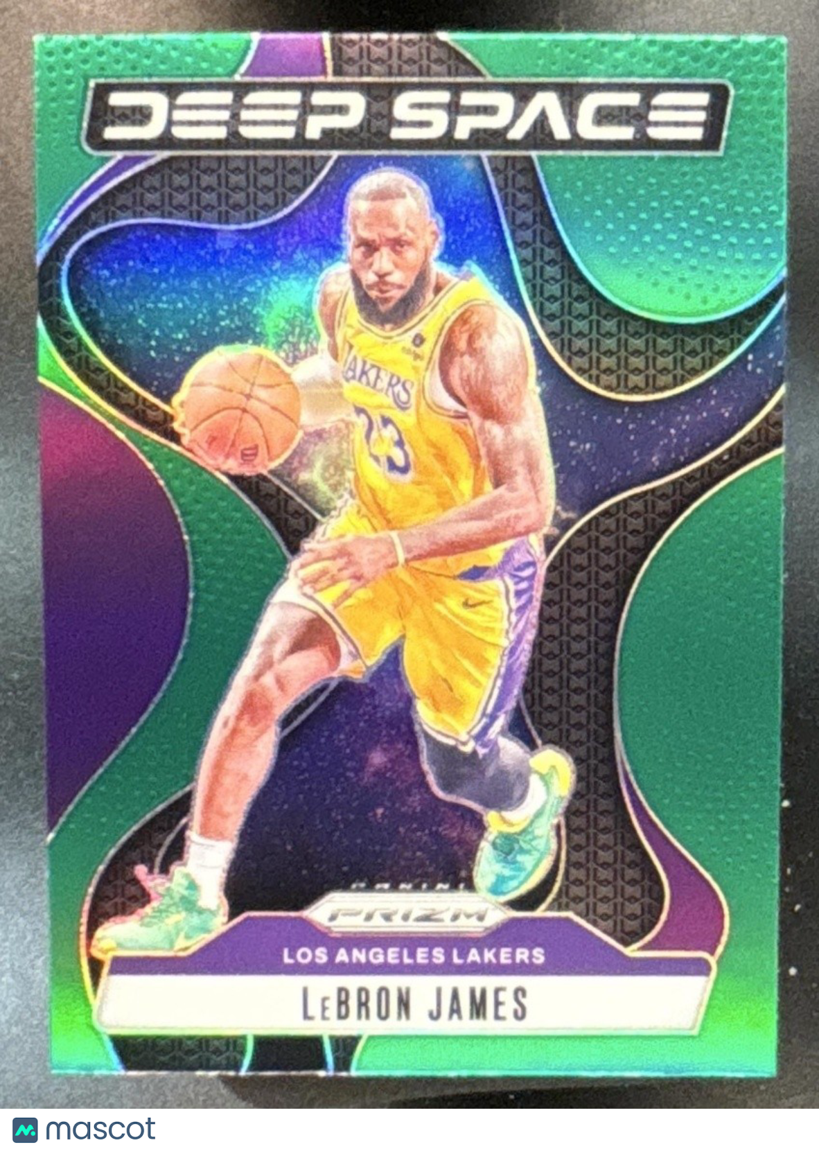 2024-25 Panini Prizm LeBron James Deep Space Green #5 Los Angeles Lakers