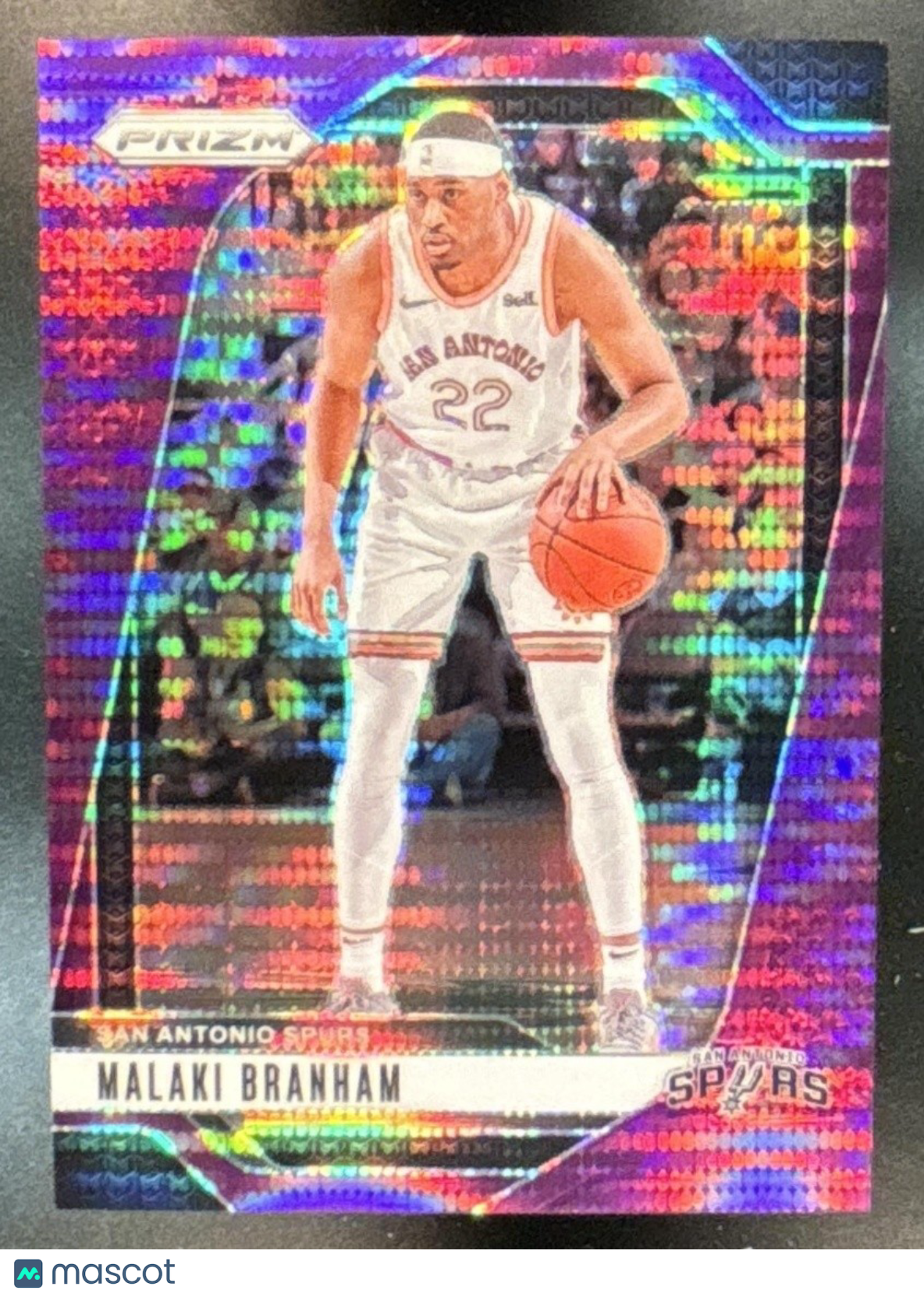 2023-24 Panini Prizm Malaki Branham Purple Pulsar /35 #270 San Antonio Spurs