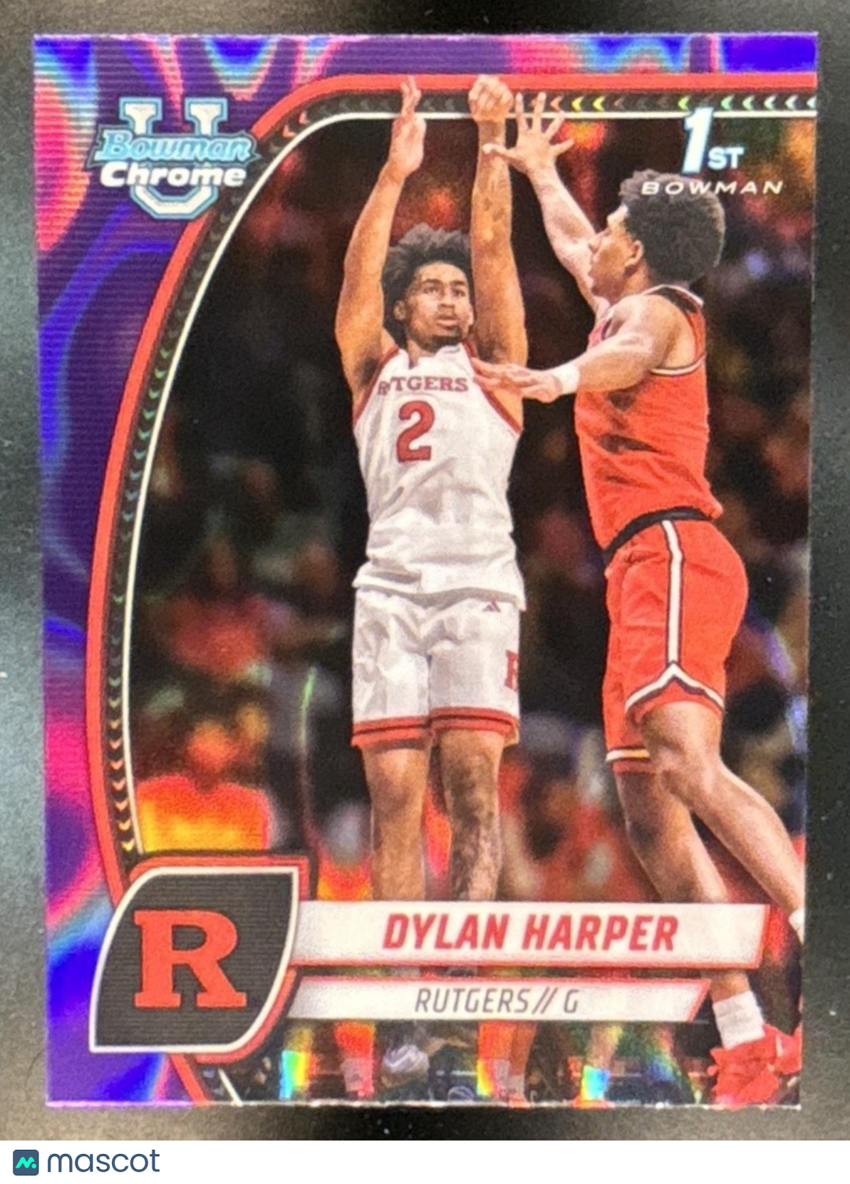 2024-25 Bowman Chrome University Dylan Harper Purple Lava Refractor #22