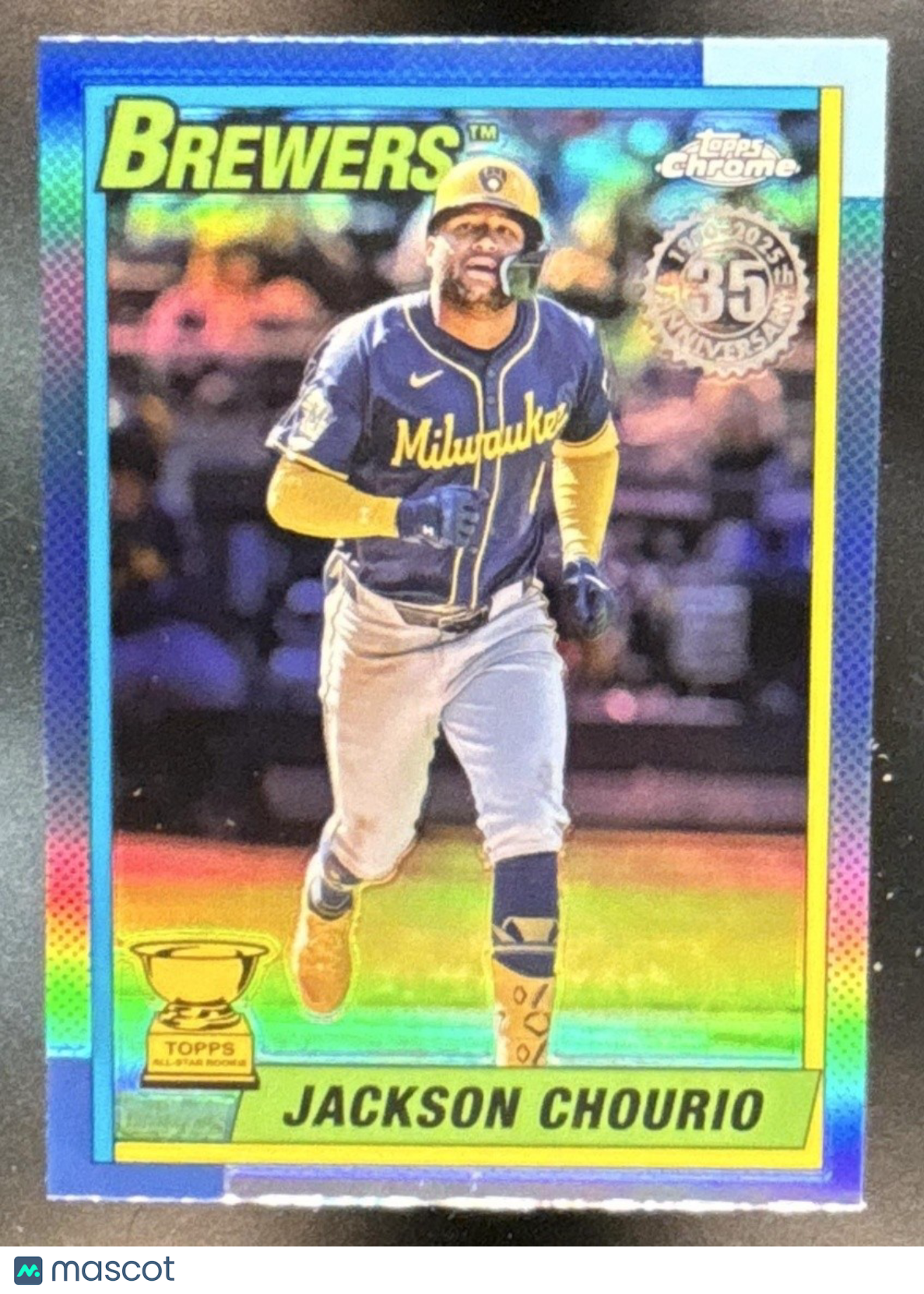2025 Topps Chrome Jackson Chourio 1990 Baseball #90CB-9 Milwaukee Brewers