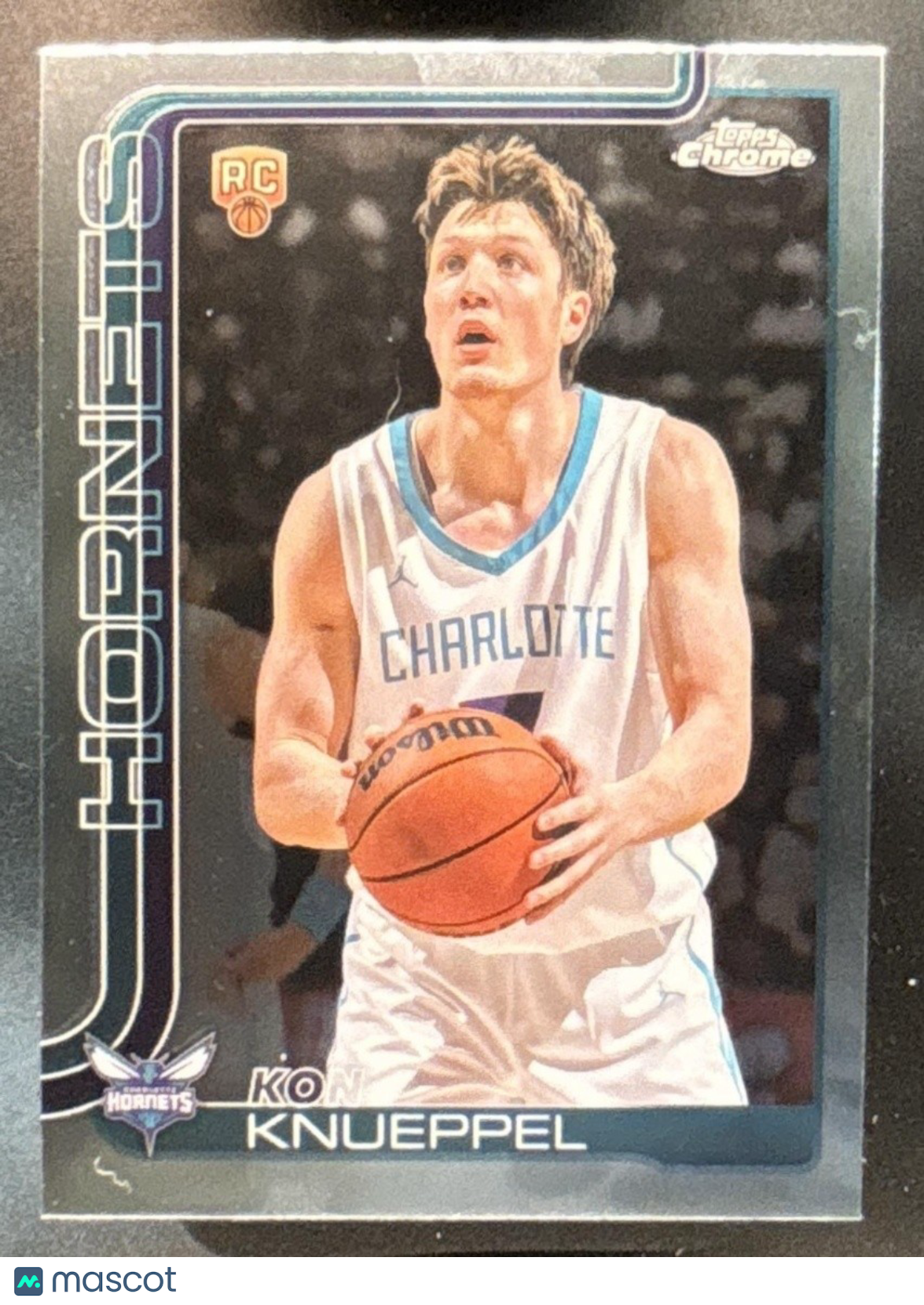 2025-26 Topps Chrome Kon Knueppel #254 RC Charlotte Hornets