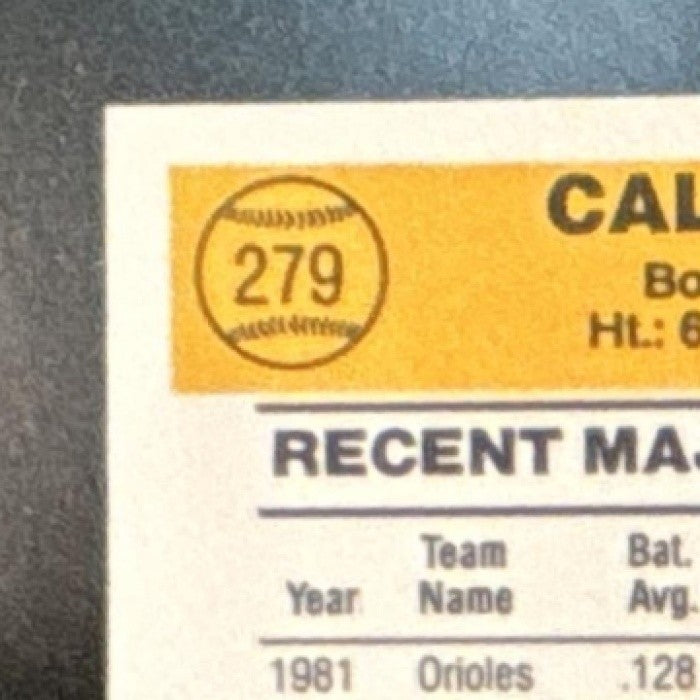 1983 Donruss Cal Ripken #279 Baltimore Orioles