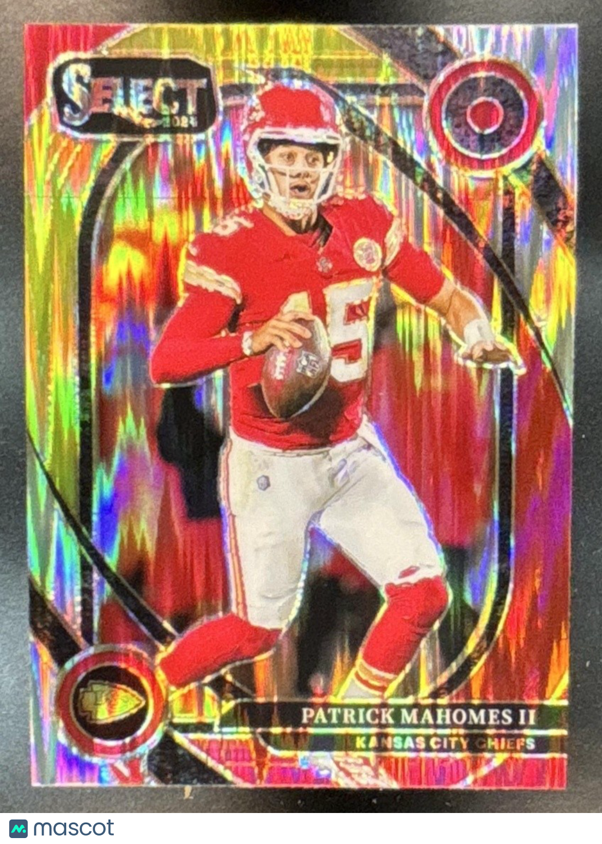 2024 Select Patrick Mahomes II Red and Yellow Shock #223 Kansas City Chiefs