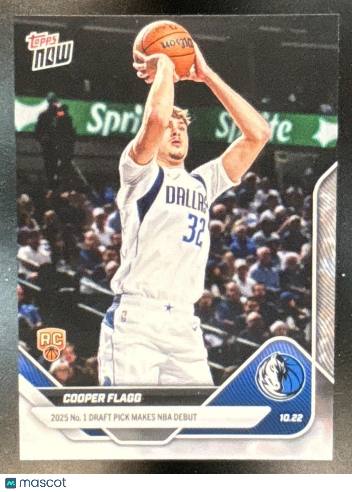 2025-26 Topps Now Cooper Flagg #6 RC Dallas Mavericks