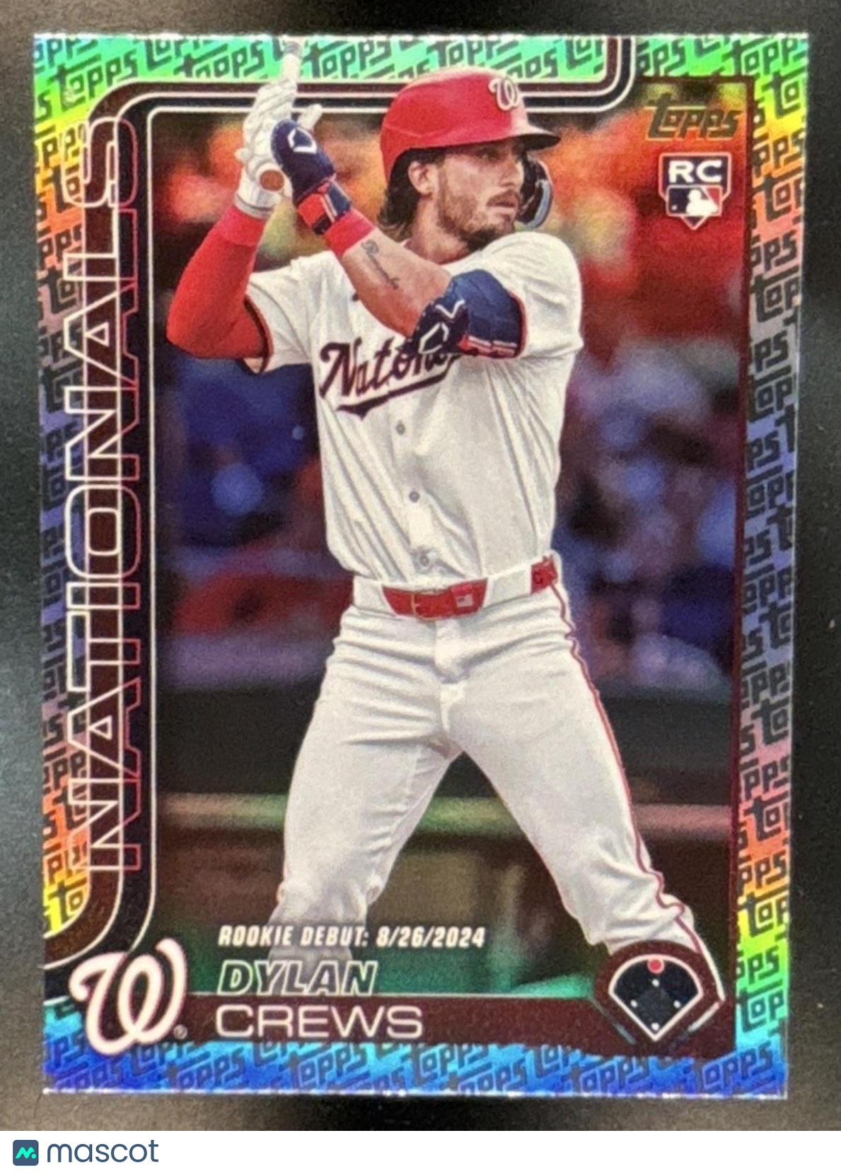 2025 Topps Update Dylan Crews Foil Pattern #US223 RC Debut Washington Nationals