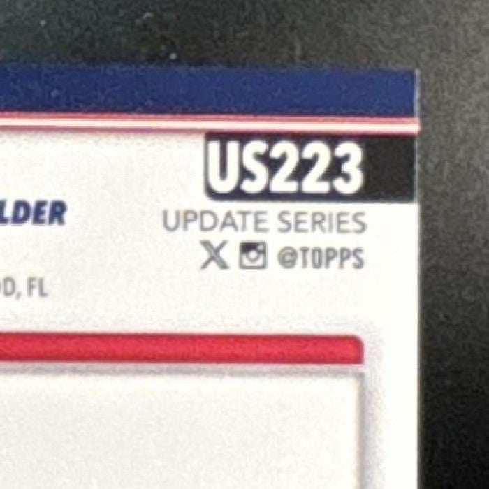 2025 Topps Update Dylan Crews Foil Pattern #US223 RC Debut Washington Nationals