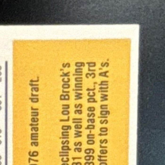 1983 Donruss Rickey Henderson #35 Oakland Athletics