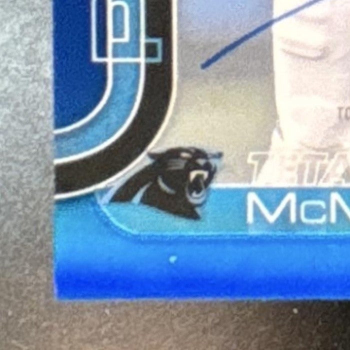 2025 Topps Chrome Tetairoa McMillan Auto Blue Refractor /150 RC Panthers