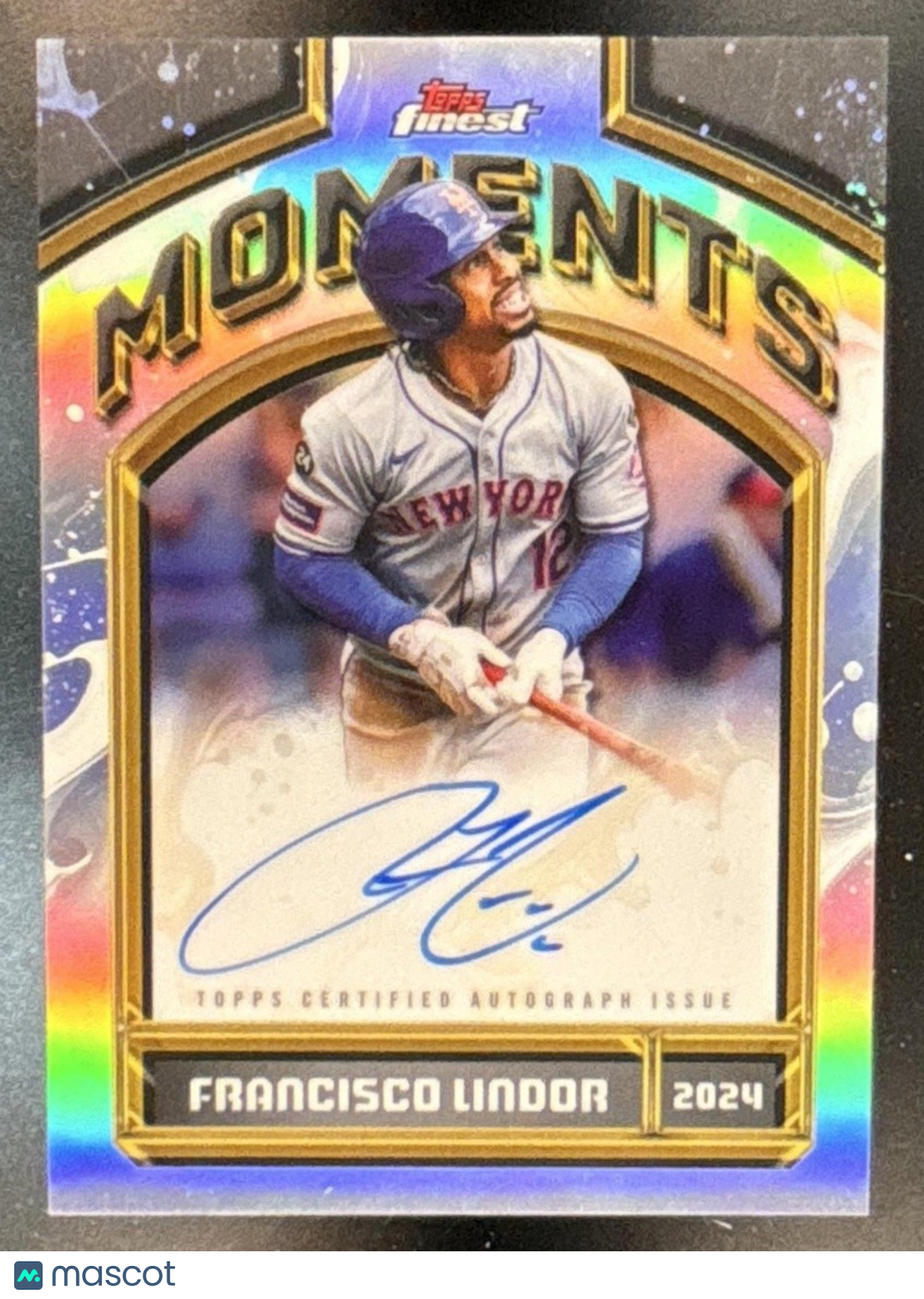 2026 Topps Finest Francisco Lindor Moments Auto #FMA-FL New York Mets