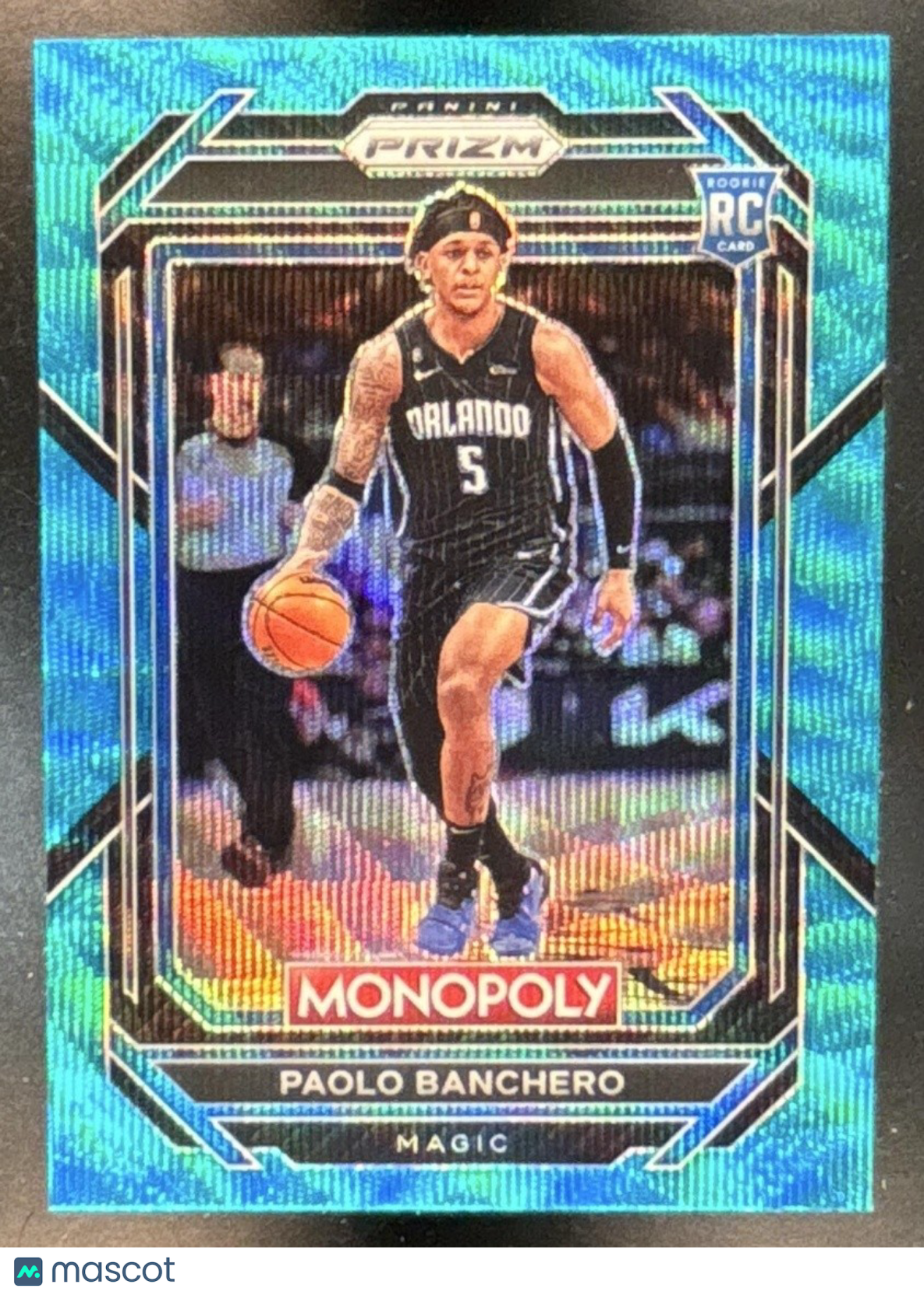 2022-23 Panini Prizm Monopoly Paolo Banchero Teal Wave #66 RC Orlando Magic