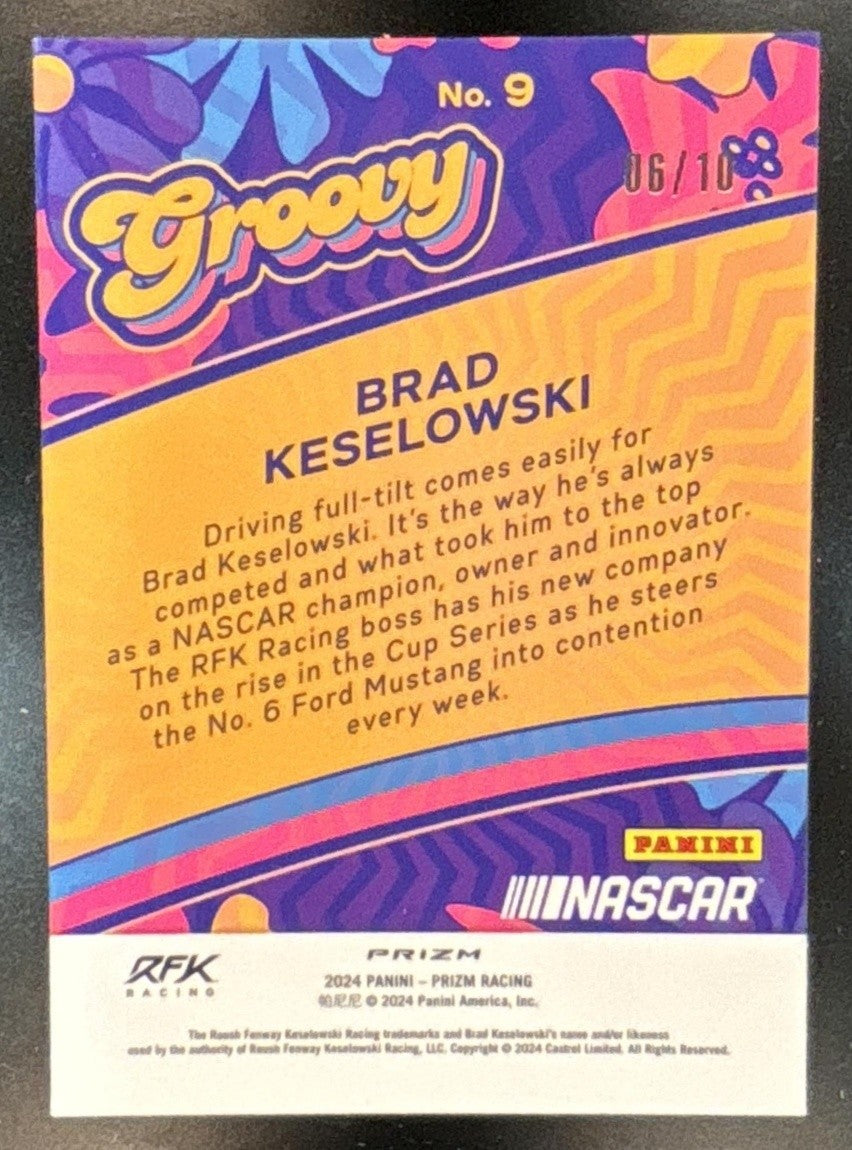 2024 Panini Prizm Brad Keselowski Groovy Gold Prizms /10 #9