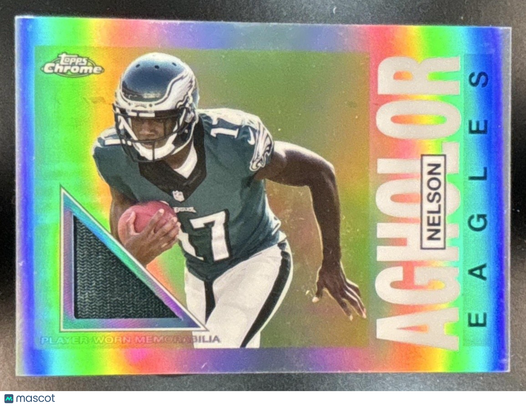 2015 Topps Chrome Nelson Agholor 60th Anniversary Relics Refractor /150 RC Eagle