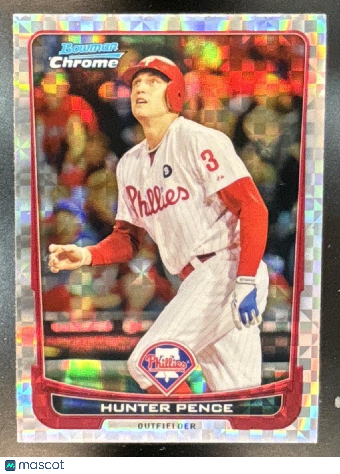 2012 Bowman Chrome Hunter Pence X Fractors #93 Philadelphia Phillies