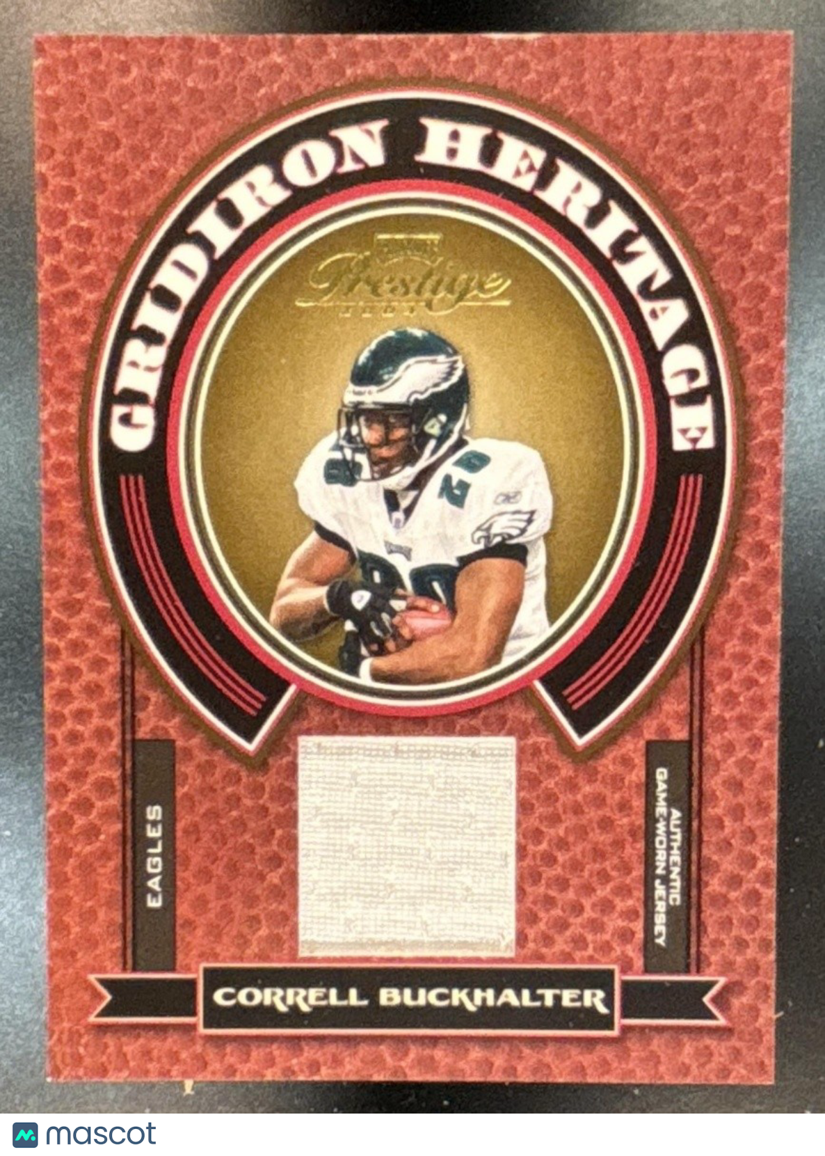 2004 Playoff Prestige Correll Buckhalter Gridiron Heritage Jerseys MEM Eagles