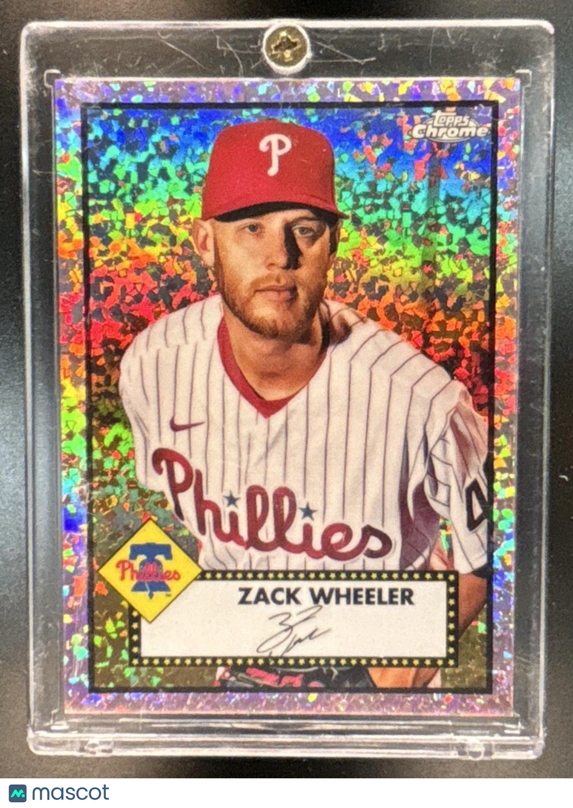 2021 Topps Chrome Platinum Anniversary Zack Wheeler Rose Gold Mini Diamond /75