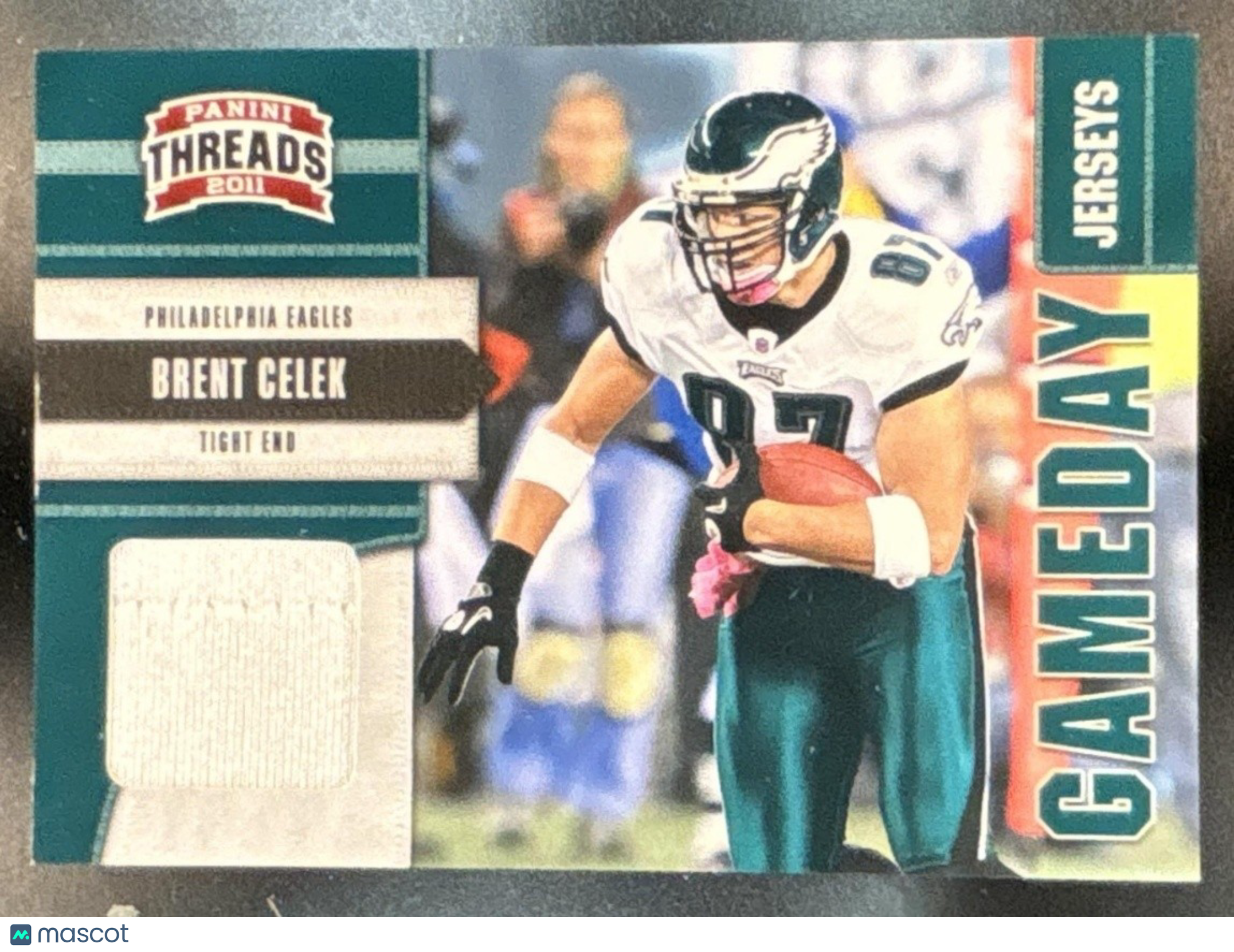 2011 Panini Threads Brent Celek Game Day Jerseys /299 #3 MEM Philadelphia Eagles