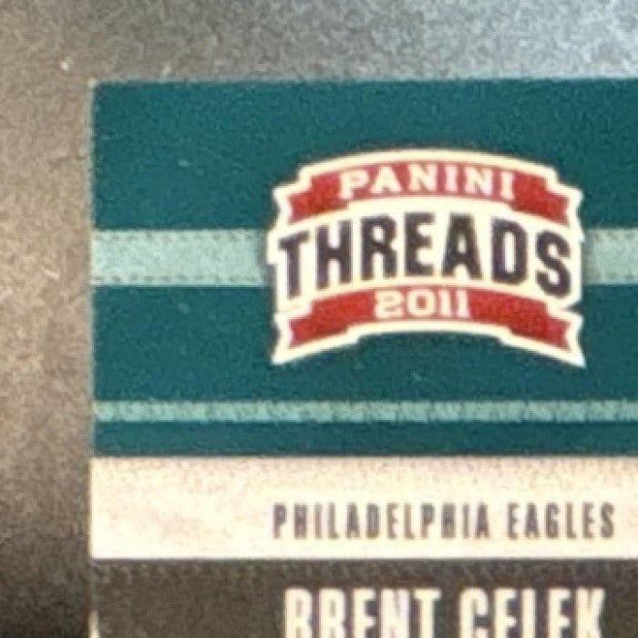 2011 Panini Threads Brent Celek Game Day Jerseys /299 #3 MEM Philadelphia Eagles