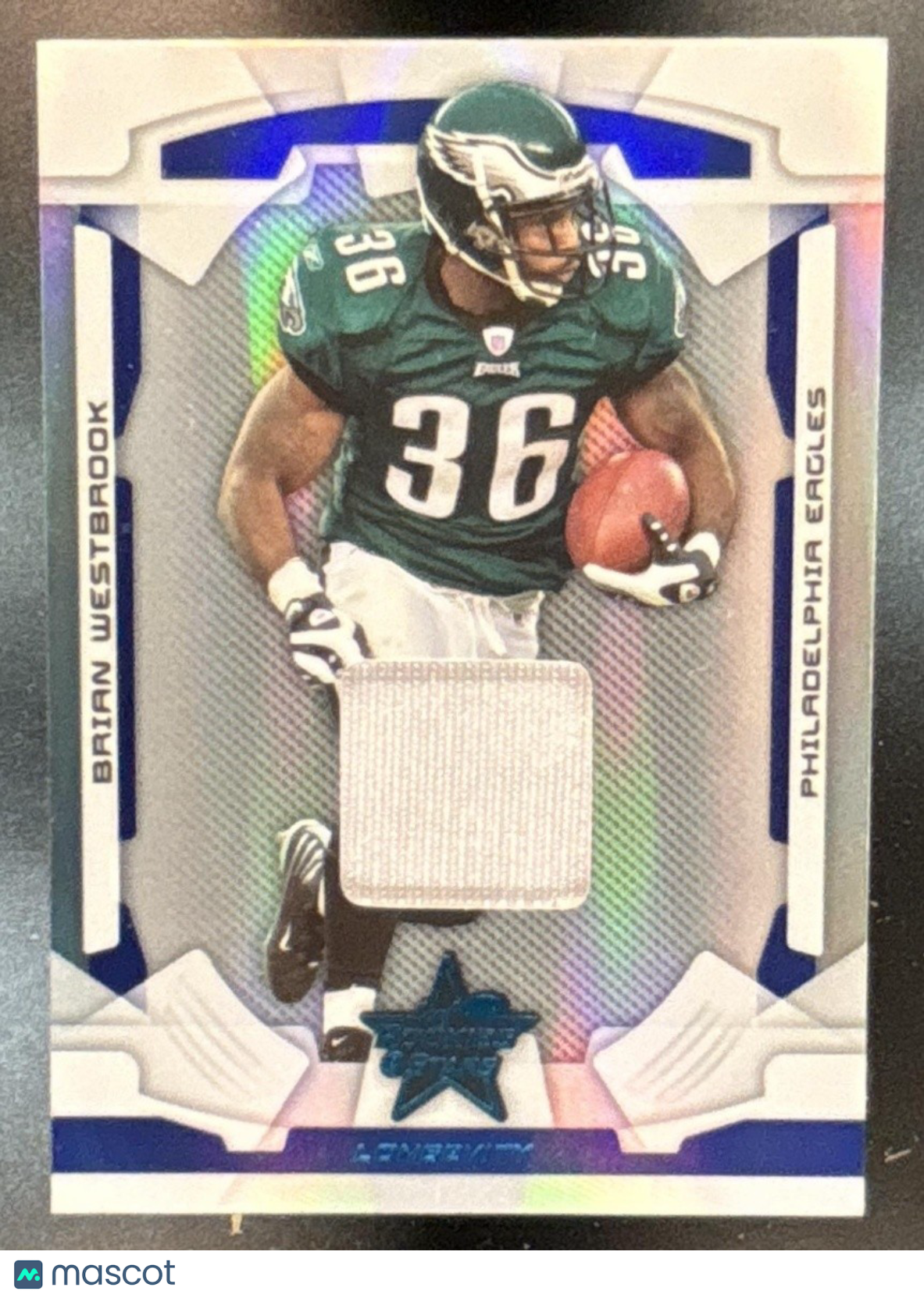 2008 Leaf Rookies & Stars Longevity Brian Westbrook Materials Sapphire /100 #73