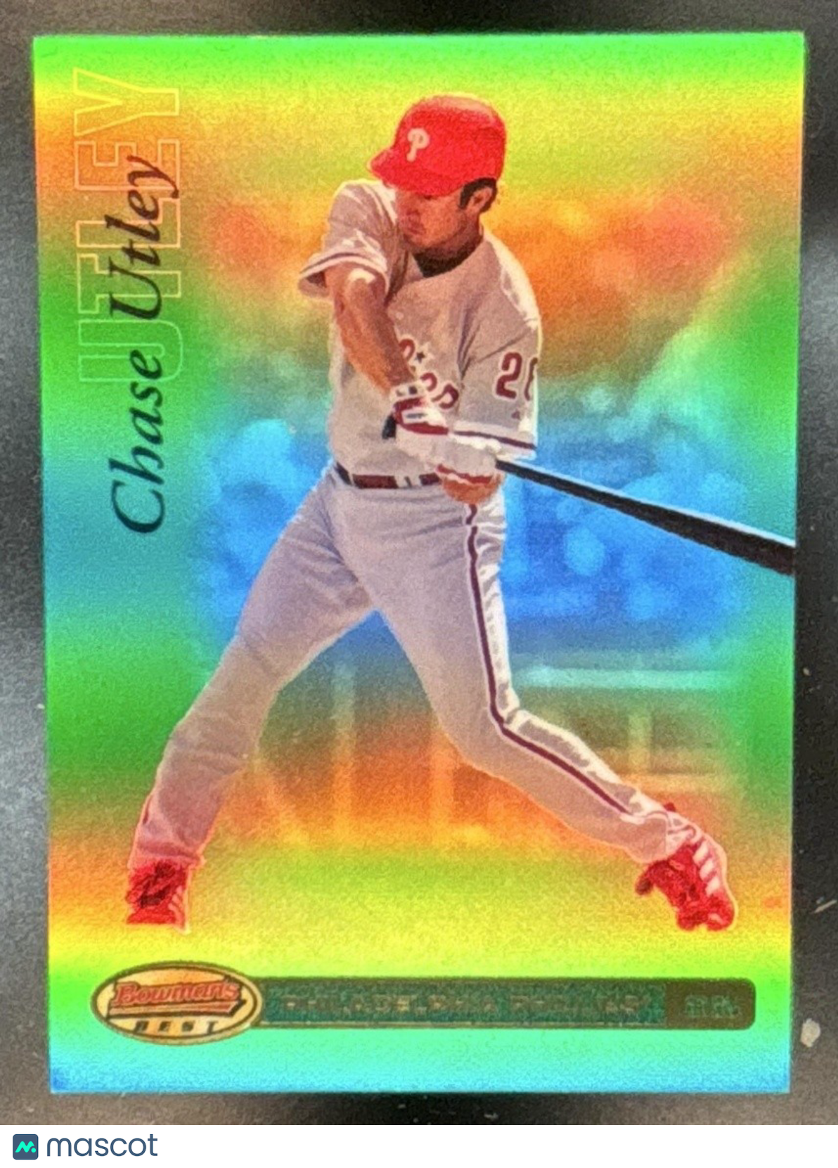 2007 Bowman's Best Chase Utley Green /249 #14 Philadelphia Phillies