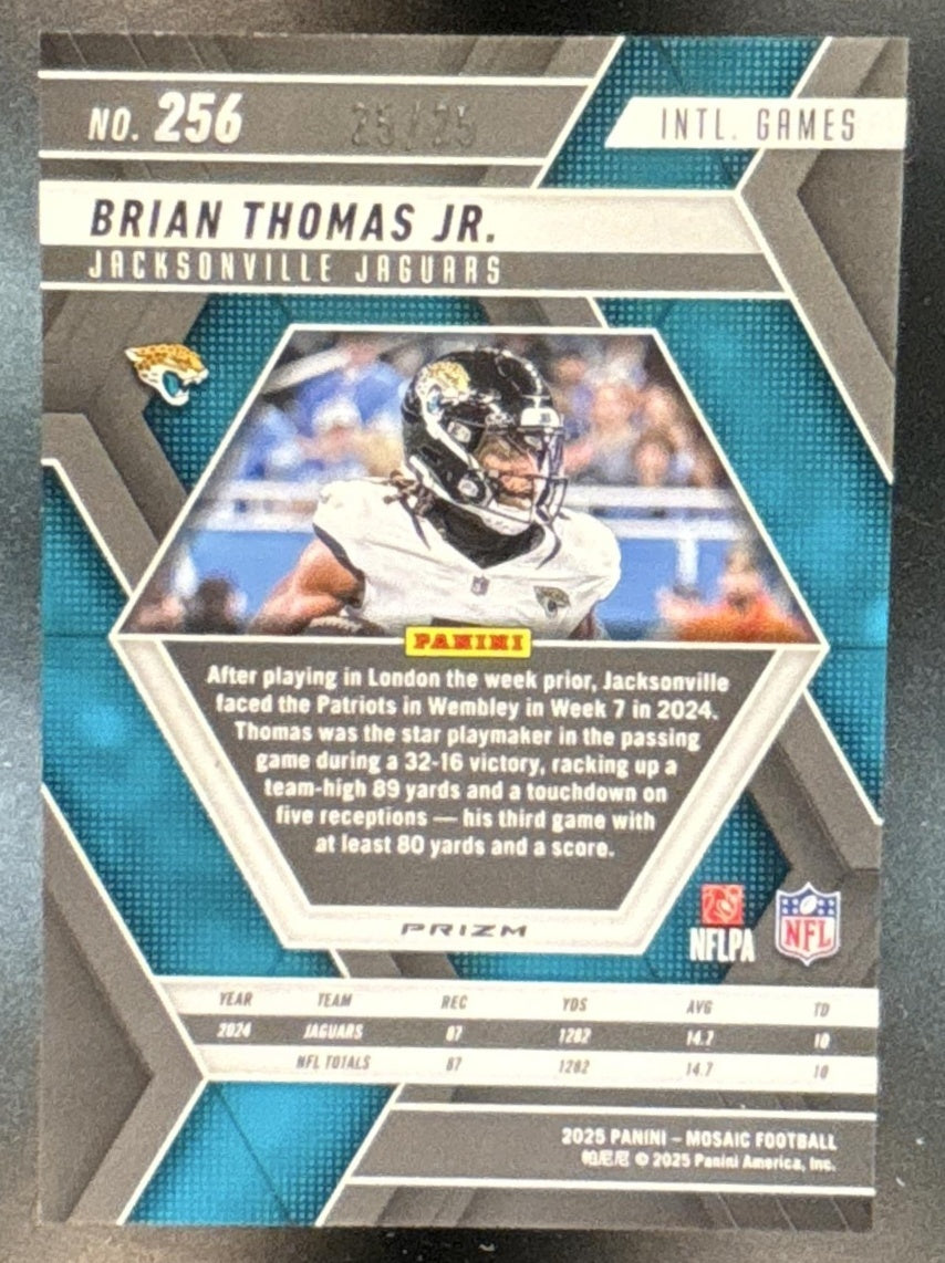 2025 Mosaic Brian Thomas Jr. International Games Orange Fluorescent /25 #256