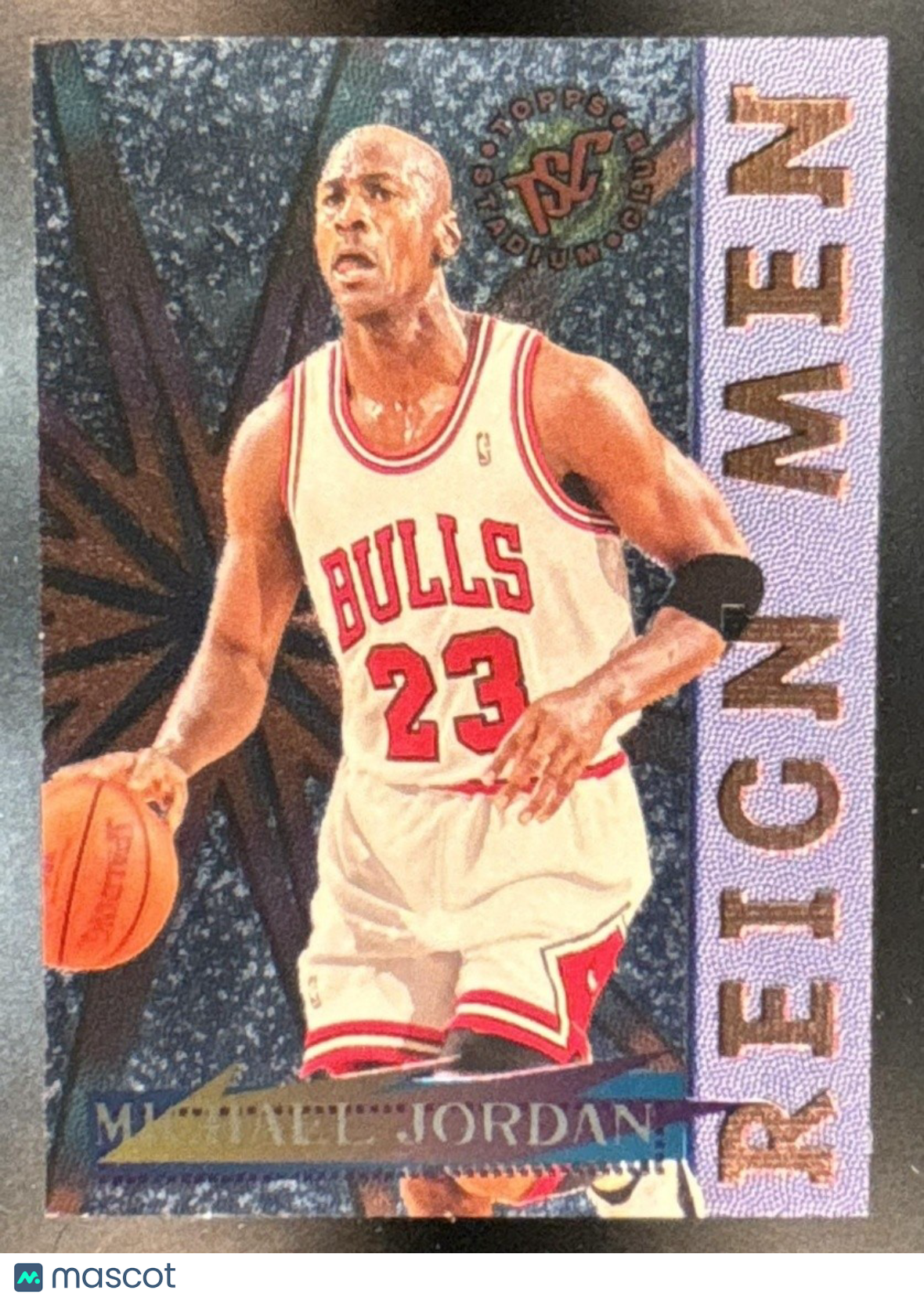 1995-96 Topps Stadium Club Michael Jordan Reign Men (EX) #RM2 Chicago Bulls