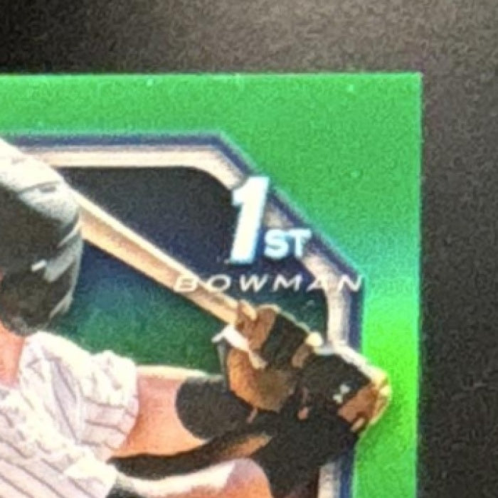 2026 Bowman T.J. Rumfield Chrome Auto Green Refractor /99 1st Prospect Yankees
