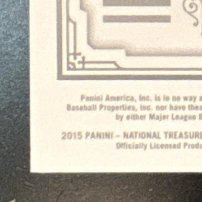 2015 National Treasures Kris Bryant Signature Materials /99 #58 MEM Auto RC Cubs