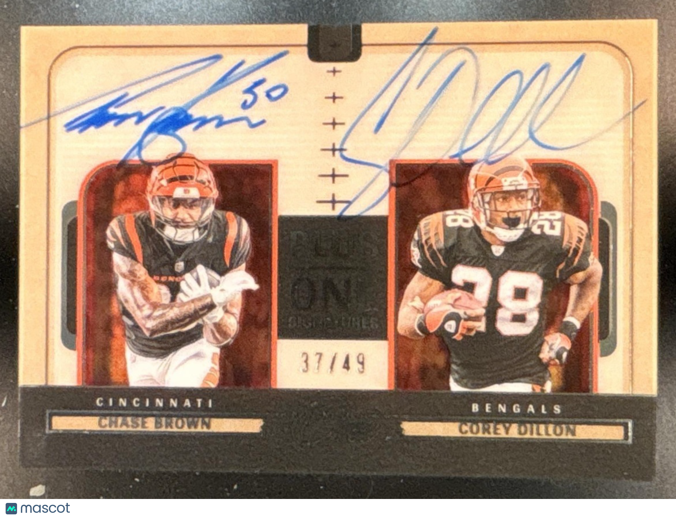 2025 Immaculate Collection Chase Brown Corey Dillon 2024 One Plus Signatures /49