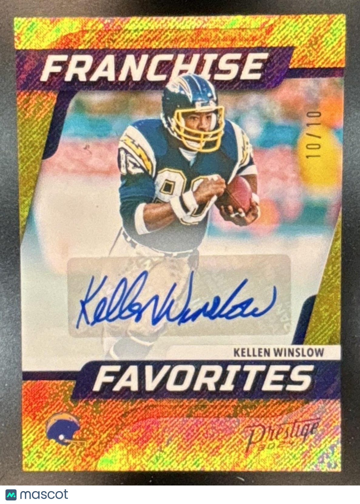 2024 Prestige Kellen Winslow Franchise Favorites Auto Gold 10/10 #14 Chargers