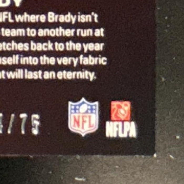 2020 Panini Donruss Elite Tom Brady Star Status /75 #5 Tampa Bay Buccaneers