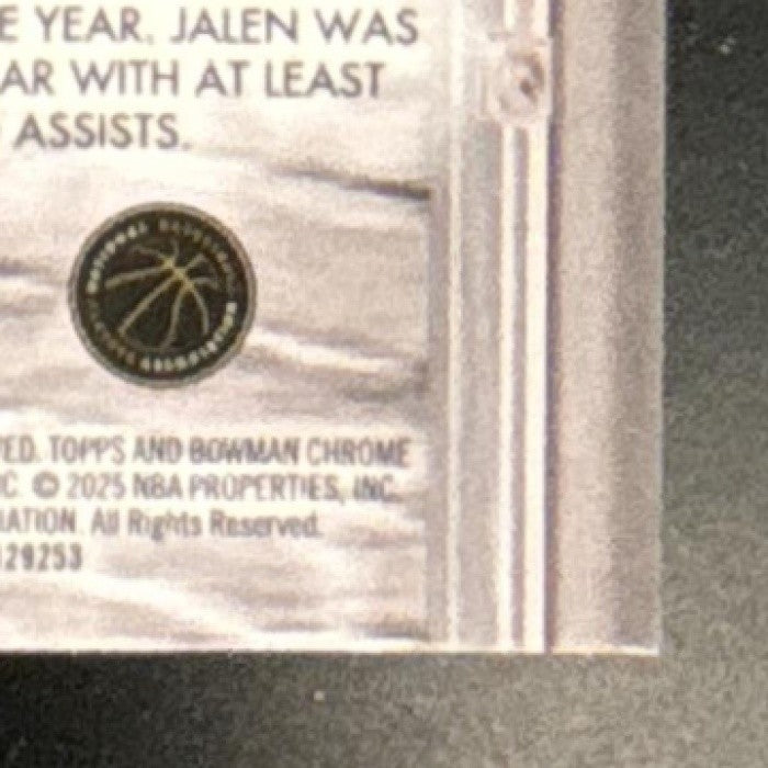 2025-26 Bowman Jalen Brunson Chrome Hobby Stars Refractor #HS-11 New York Knicks