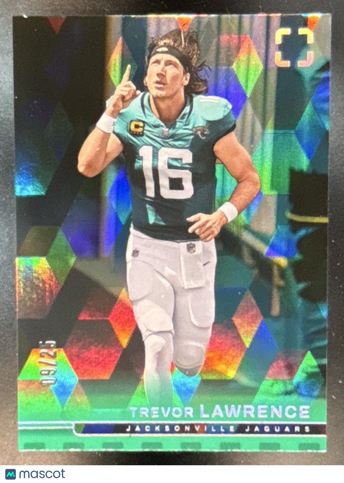 2025 Panini PhotoGenic Trevor Lawrence Green /25 #83 Jacksonville Jaguars