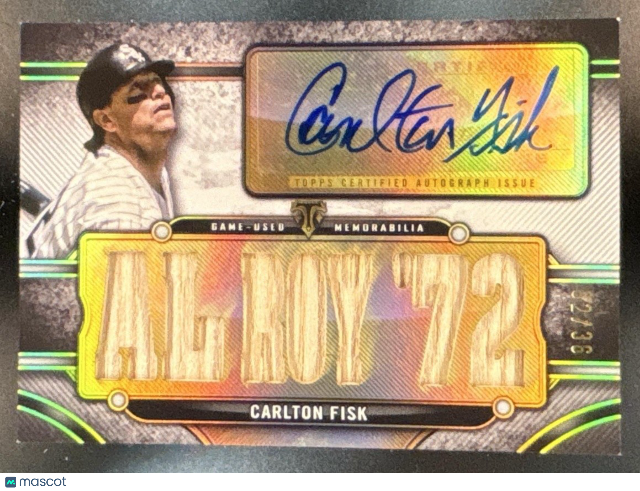 2024 Topps Triple Threads Carlton Fisk Auto Relics /36 Chicago White Sox