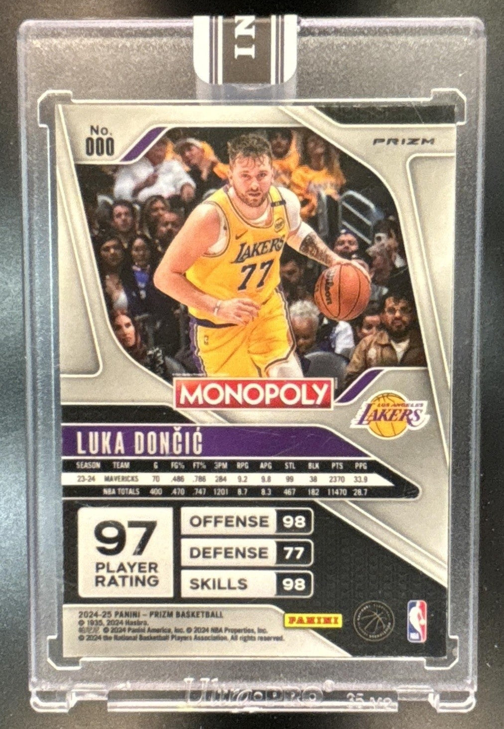 2023-24 Panini Prizm Monopoly Luka Doncic Free Parking #000 Dallas Mavericks