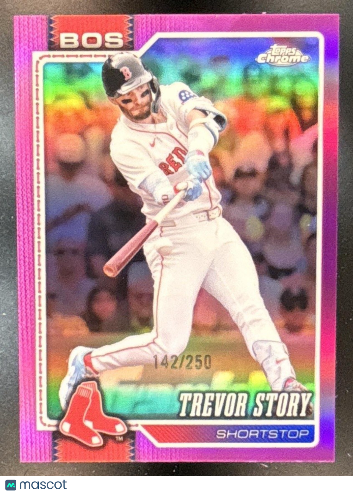 2026 Topps Chrome Trevor Story Pink Refractor /250 #65 Boston Red Sox